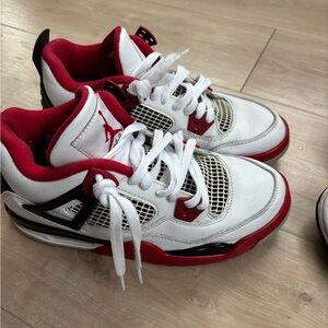 Jordan Red and White Sneakers